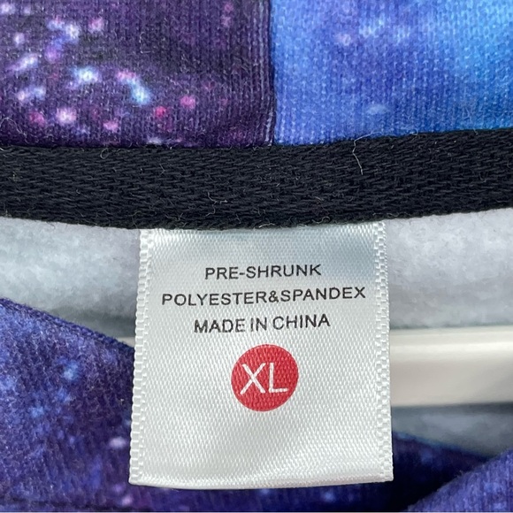 Women's Hooded Sweatshirt Galaxy Universe Pattern XL - Picture 6 of 10
